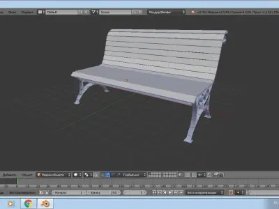 Street shop Low-poly 3D model
