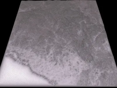 Mecca and the Red Sea coast of Saudi Arabia - tile n20 e40 3D model