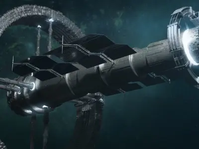 Sci-Fi Space Station 3D model