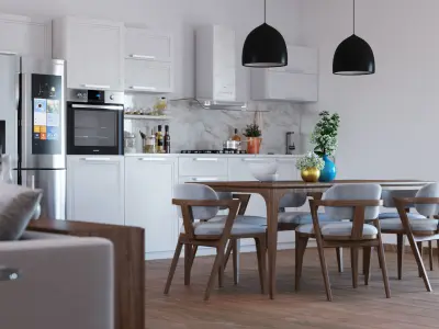 Scandinavian style  interior  3D model