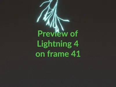 Animated Lightning v4 Low-poly 3D model