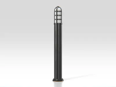 Modern Outdoor Bollard Light Low-poly 3D model