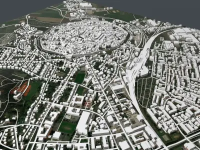 Cityscape Noerdlingen Germany 3D model