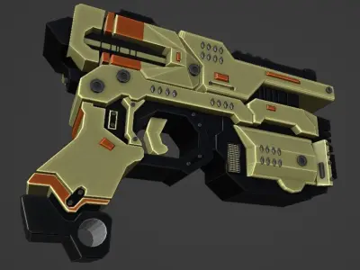3D Sci-fi weapon Low-poly 3D model