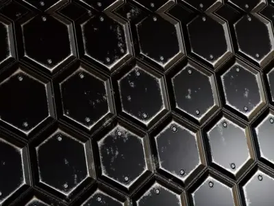 Light Sci-Fi Armored Diamond Plate Panel PBR SEAMLESS Texture