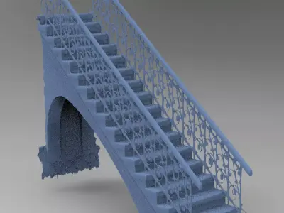 Baroque Stair pillars design 3 3D model