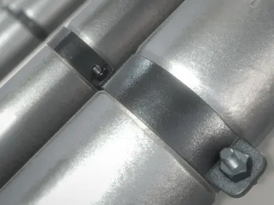 Modular Roof Gutter Pipe Construction Ki Low-poly 3D model