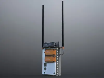 SciFi Machinery Low-poly 3D model