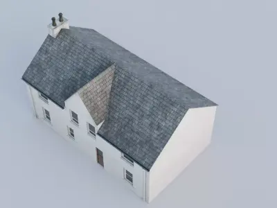 Loch Ness Scottish Countryside House 3D model