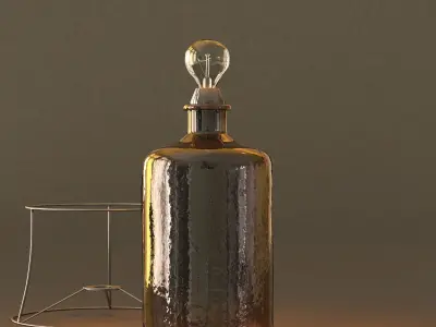 Pottery Barn  Clift Glass Table Lamp Base - Espresso 3D model