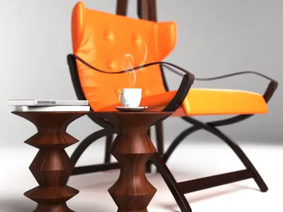 Loda Shelford Berjer Armchair 3D model