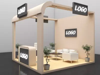Modern Exhibition Stall Expo Booth Design 3D model