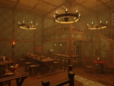 Medieval Fantasy Tavern 3D model