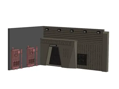 Aldhani Garrison - Dam Entrance Diorama 3D print model