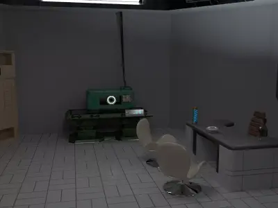 Sci-Fi office 3D model