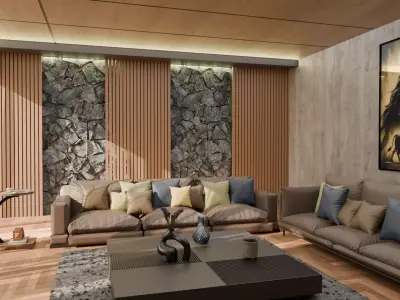 Living Room Free 3D model