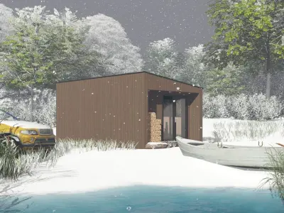 3D model of a modular sauna 3D model