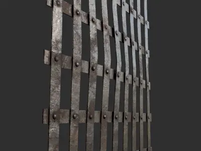 Metal Grid Low-poly 3D model