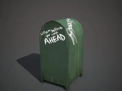 Mailbox Mobile Ready Low-poly 3D model