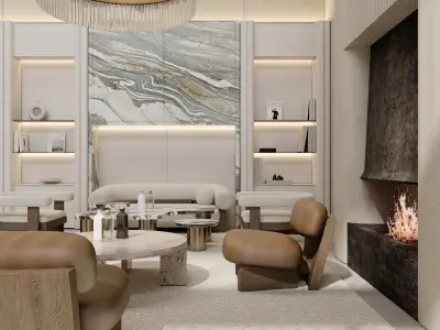 hotel lobby 3D model