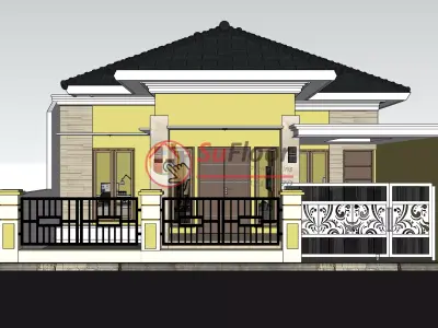 House 10x20m code 578 - Sketchup 3D model 3D model 3D model