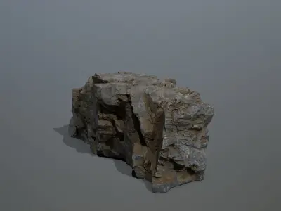 Mountain Low-poly 3D model 2