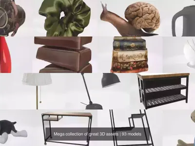 Mega collection of great 3D assets 3D Model Pack