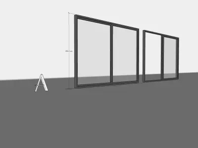 Sliding Metal Door - A 3D model