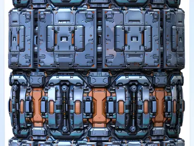 Sci-FI Seamless Texture Texture order