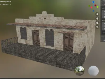 house building 2 Low-poly 3D model