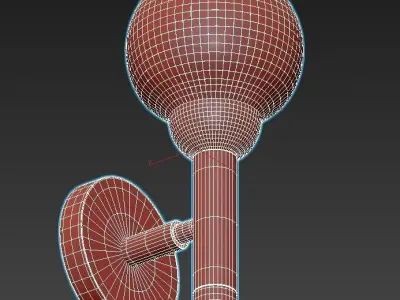 eglee wall light with glass globe 3D model