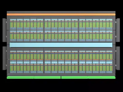 GPU Pascal GP100 Architecture v1 001 Low-poly 3D model