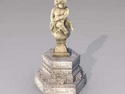 Pedestal Statue Sculpture Base 3D print model