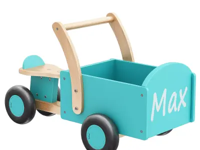 BANDITS ANGELS Houten bakfiets little rider blue 3D model