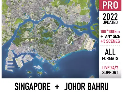 Singapore - Johor Bahru 3D Model Pack