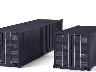 Container ruined cargo PBR 3D model