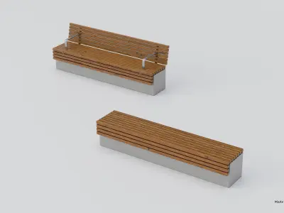 TORD WALL BENCH SEAT 3D model