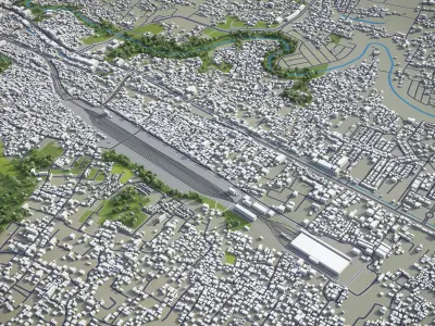 Depok Low-poly 3D model