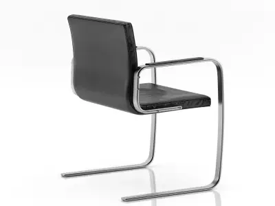 PK leather chair on metal frame 3D model
