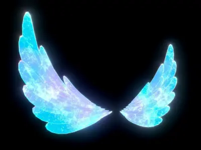 Crystal Wing Low-poly 3D model
