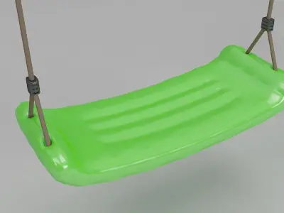 Swing set with two seats 3D model