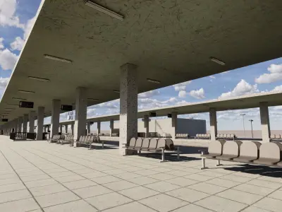 Train Station 3D model