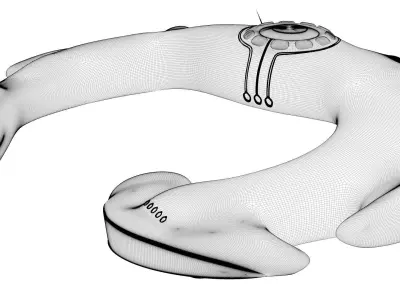 Alien Juggernaut spaceship 3D model