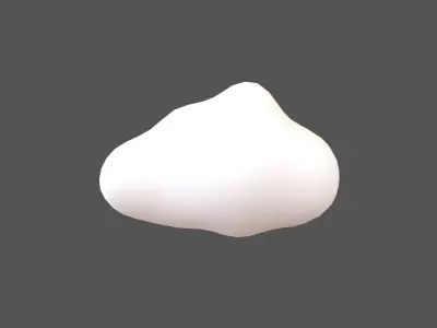 Cartoon Cloud Pack 001 V1 Low-poly 3D model