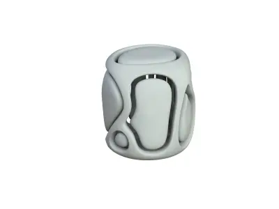 SciFi Cube Object No 68142 Low Poly Shape Low-poly 3D model