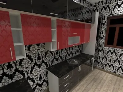 3d kitchen wallpaper for 3D model
