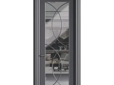 Modern entrance door 47 3D model