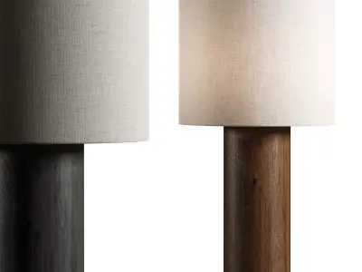 Ferm Living Post Floor Lamp Eclipse Lampshade 3D model