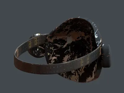 Gas mask helmet 3d model scifi Low-poly Low-poly 3D model Low-poly 3D model