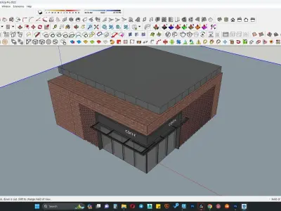COFFEE SHOP BUILDING EXTERIOR 3D model